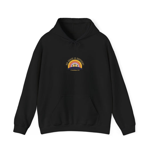 He Is Risen Rainbow Cross Hoodie | Christian Easter shirt, faith-based humor