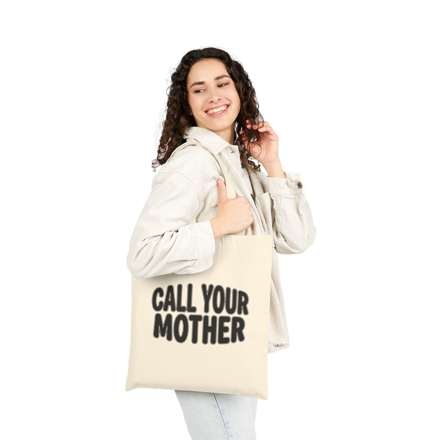 Call Your Mother Tote Bag | Canvas Grocery Market Shopper