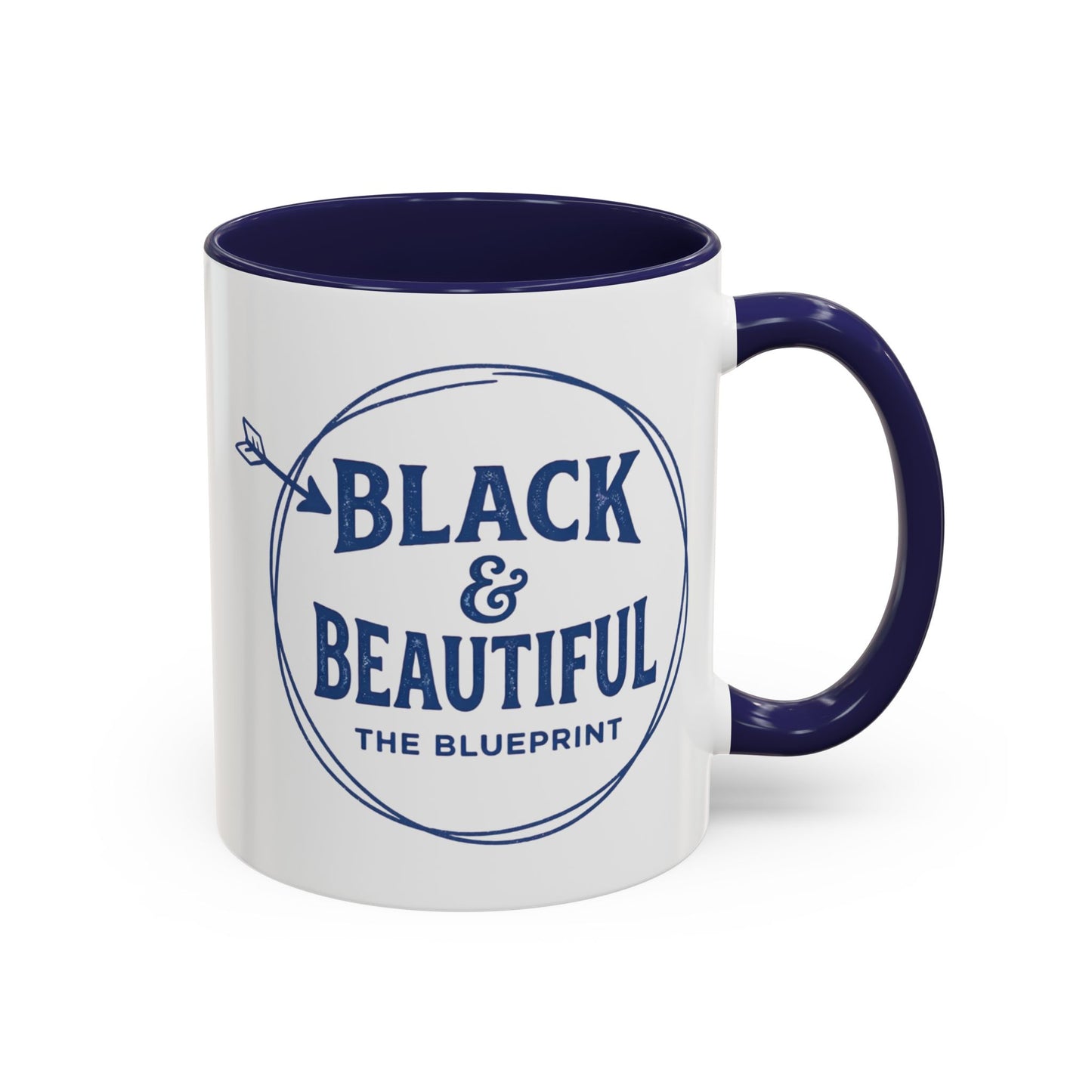 Black & Beautiful: The Blueprint Accent Coffee Mug — Inspirational 11/15oz Ceramic