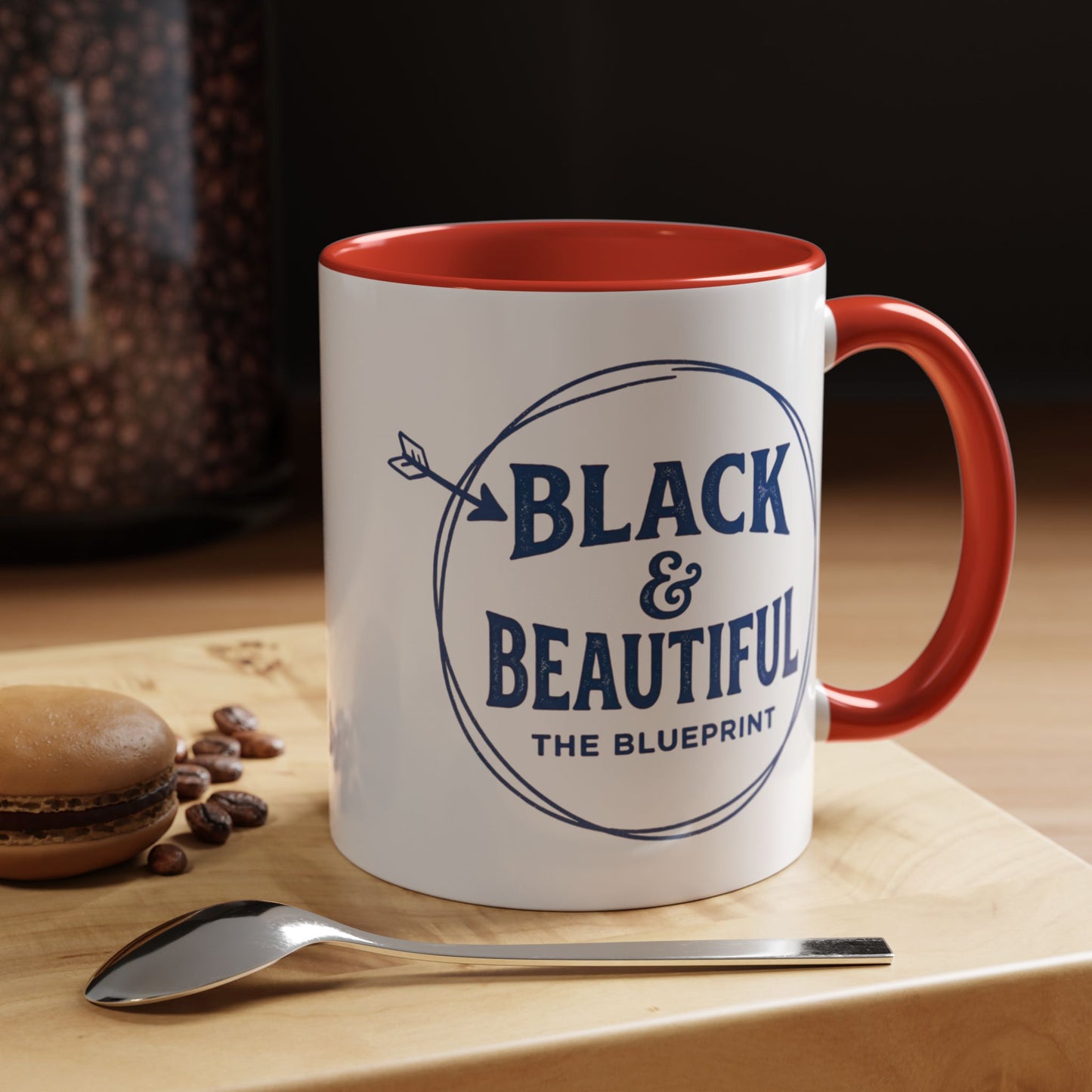 Black & Beautiful: The Blueprint Accent Coffee Mug — Inspirational 11/15oz Ceramic