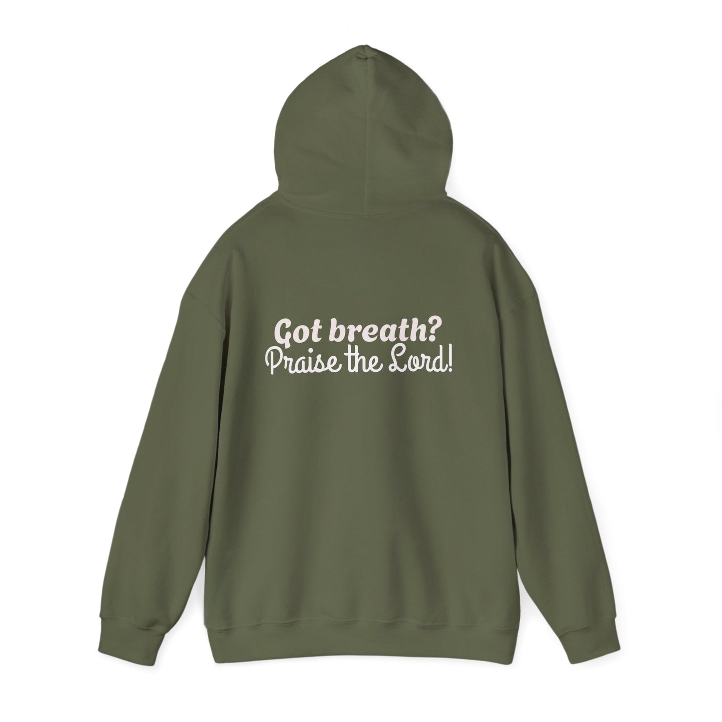 [Cursive Font] Psalm 150  — Got Breath? Inspirational Christian Pullover Hoodie