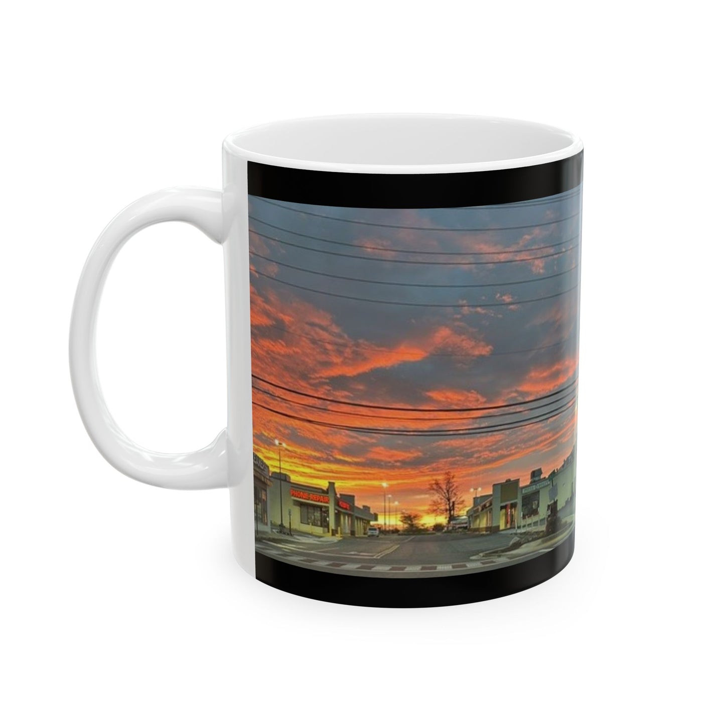 "Maryland Sunrise" Skyline Ceramic Mug — Cityscape Coffee Cup (11oz/15oz)