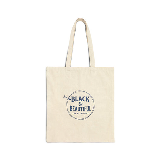 Black & Beautiful Tote Bag — Cotton Canvas Reusable Shopper
