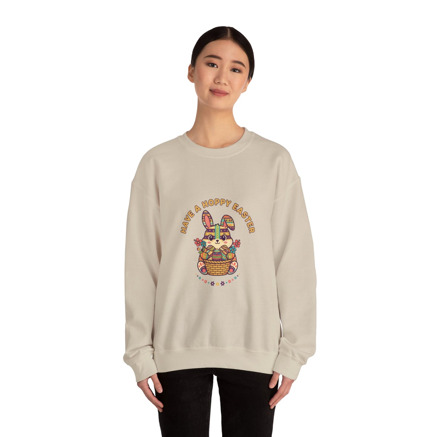 Have a Hoppy Easter Bunny Aesthetic Sweatshirt | pastel spring, vintage Easter