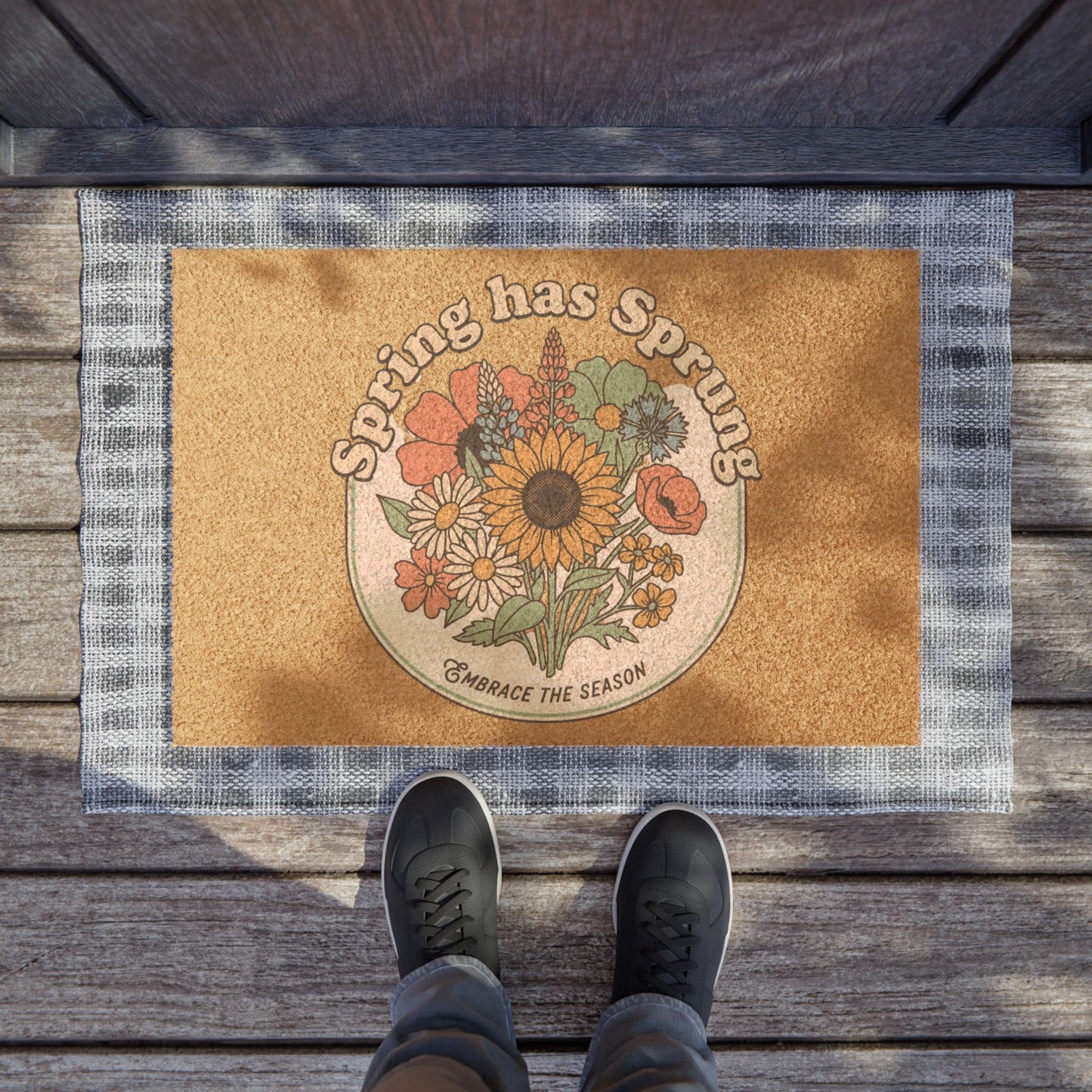 Spring Has Sprung Floral Doormat — Embrace the Season Welcome Mat