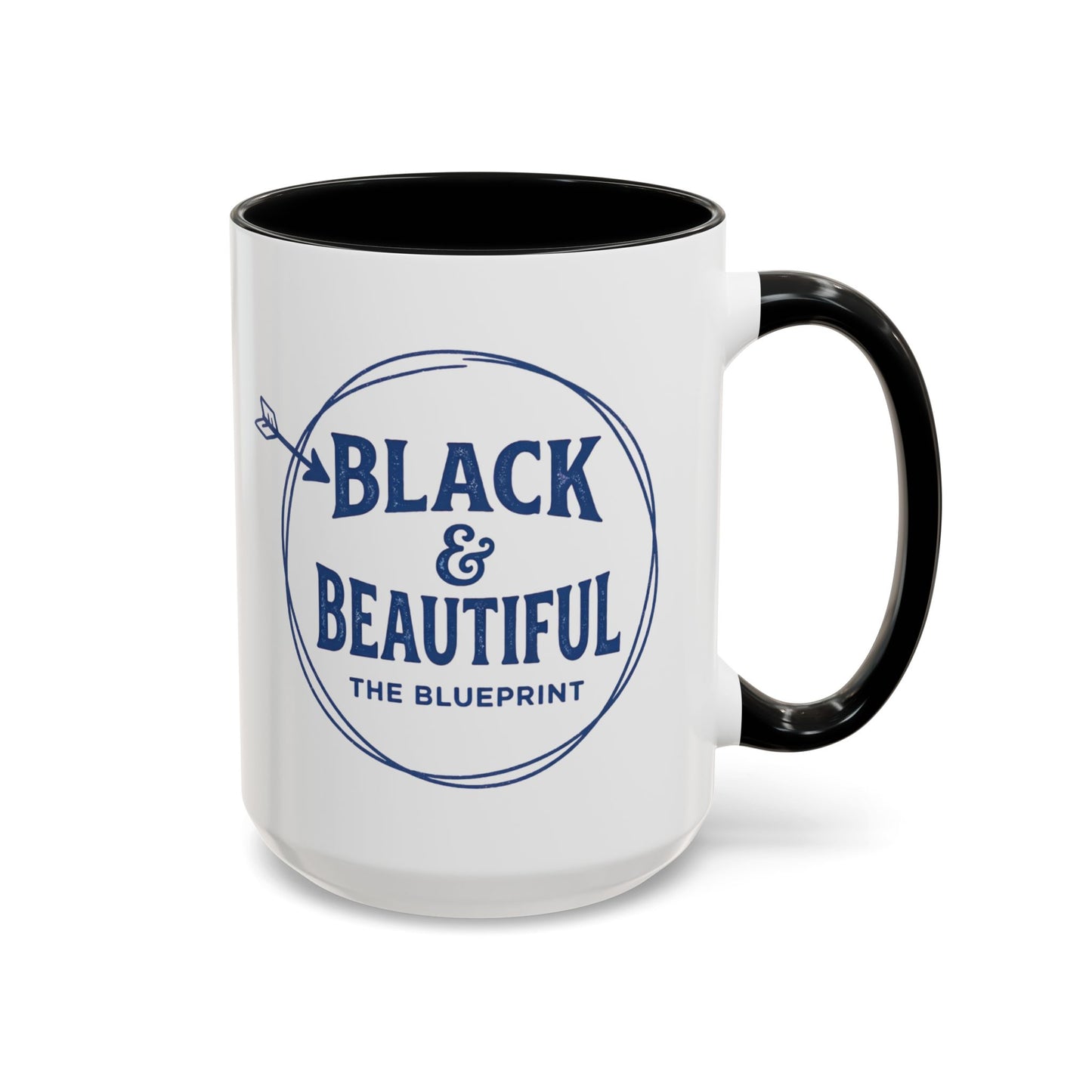 Black & Beautiful: The Blueprint Accent Coffee Mug — Inspirational 11/15oz Ceramic