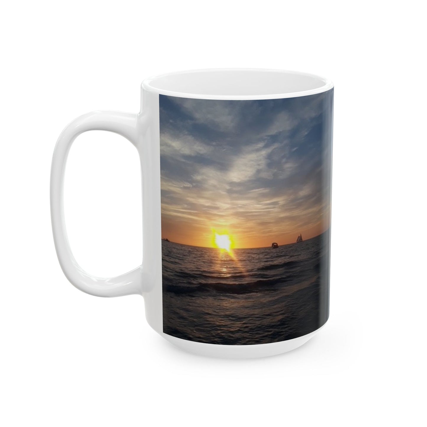 Florida Sunset Beach Horizon Ceramic Mug Coffee Cup (11oz/15oz)