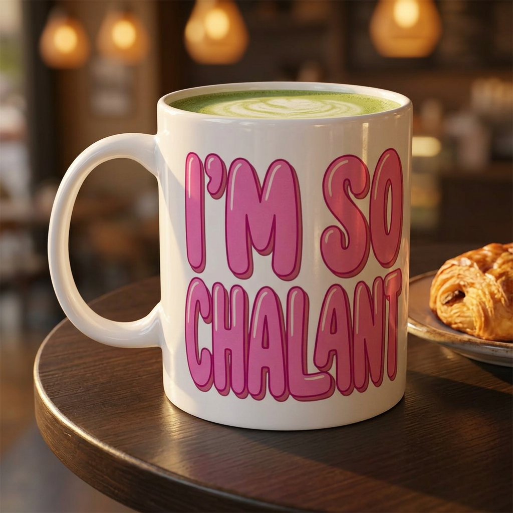 I'm So Chalant - Funny Pink Lettering Ceramic Mug (11oz, 15oz)
