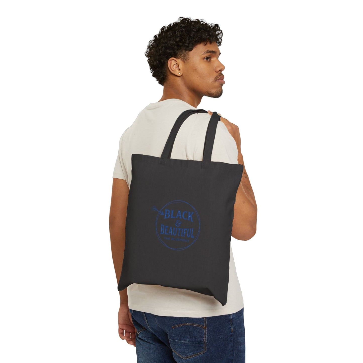 Black & Beautiful Tote Bag — Cotton Canvas Reusable Shopper