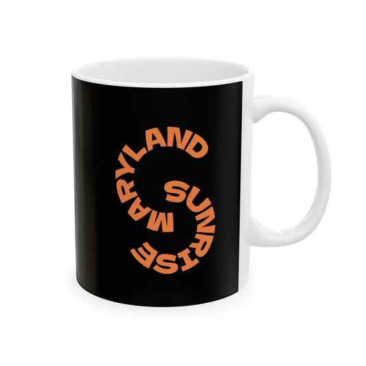 "Maryland Sunrise" Skyline Ceramic Mug — Cityscape Coffee Cup (11oz/15oz)