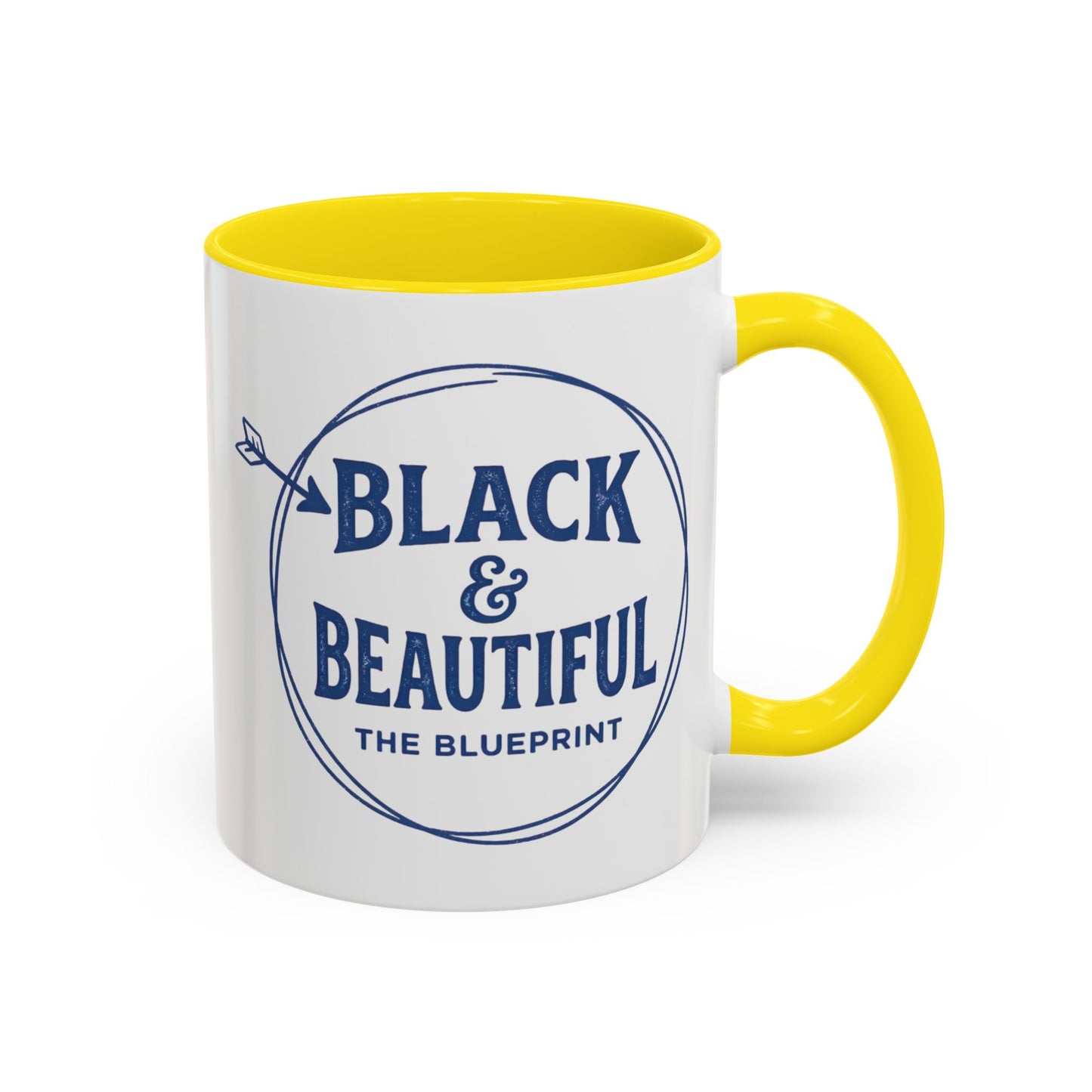 Black & Beautiful: The Blueprint Accent Coffee Mug — Inspirational 11/15oz Ceramic