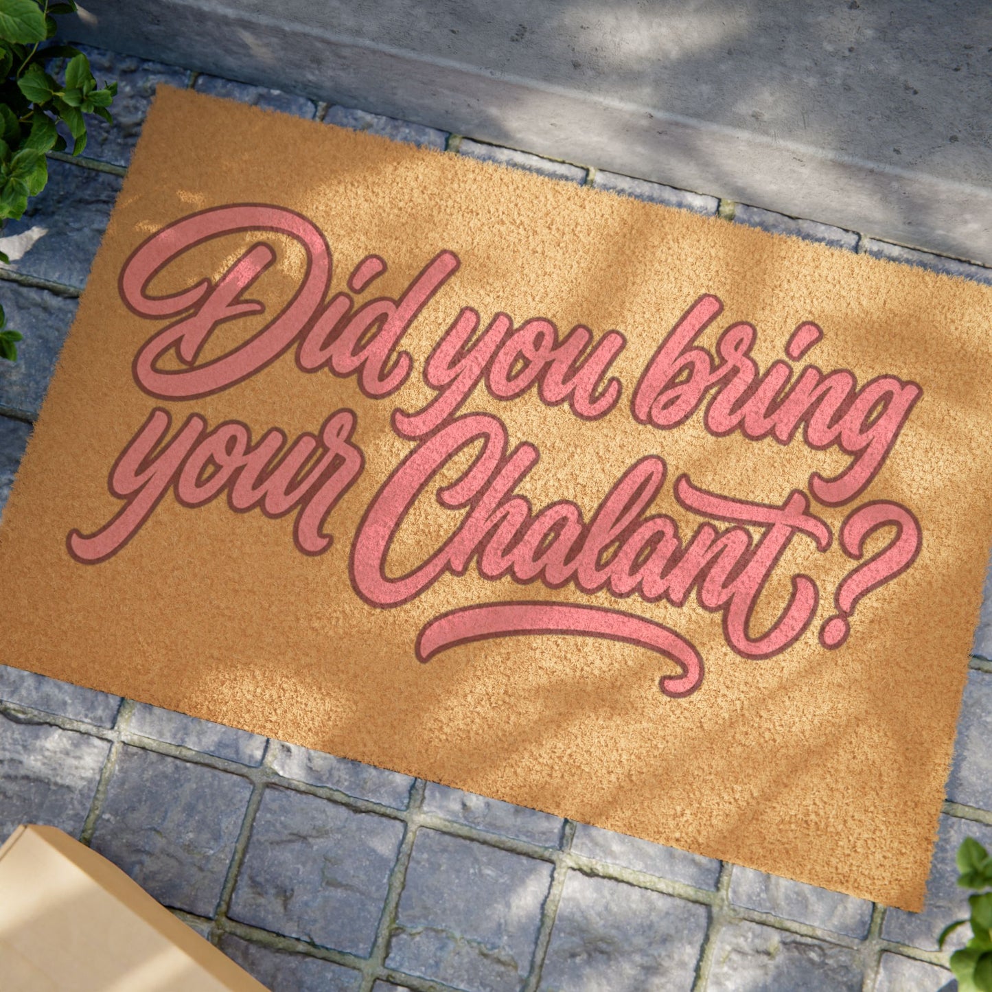 Did You Bring Your Chalant? Doormat – Funny Script Welcome Mat