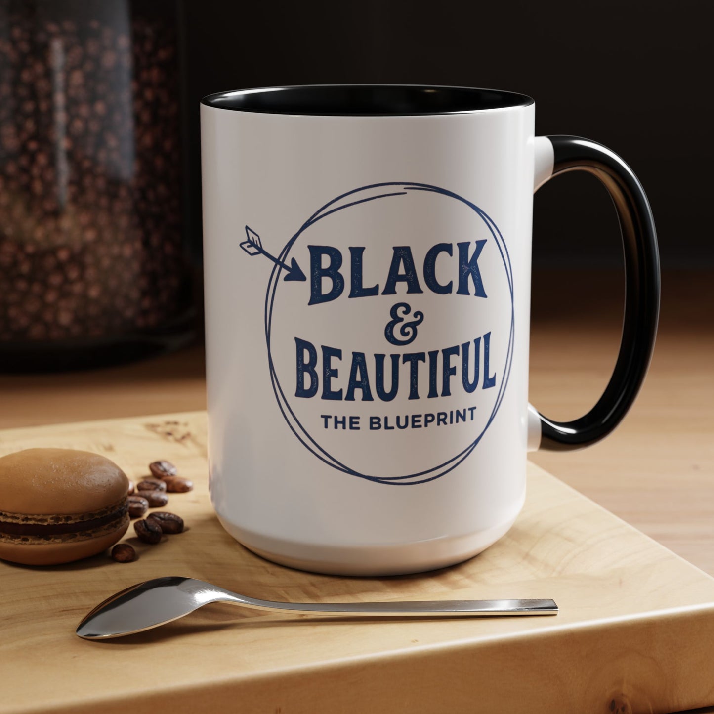 Black & Beautiful: The Blueprint Accent Coffee Mug — Inspirational 11/15oz Ceramic