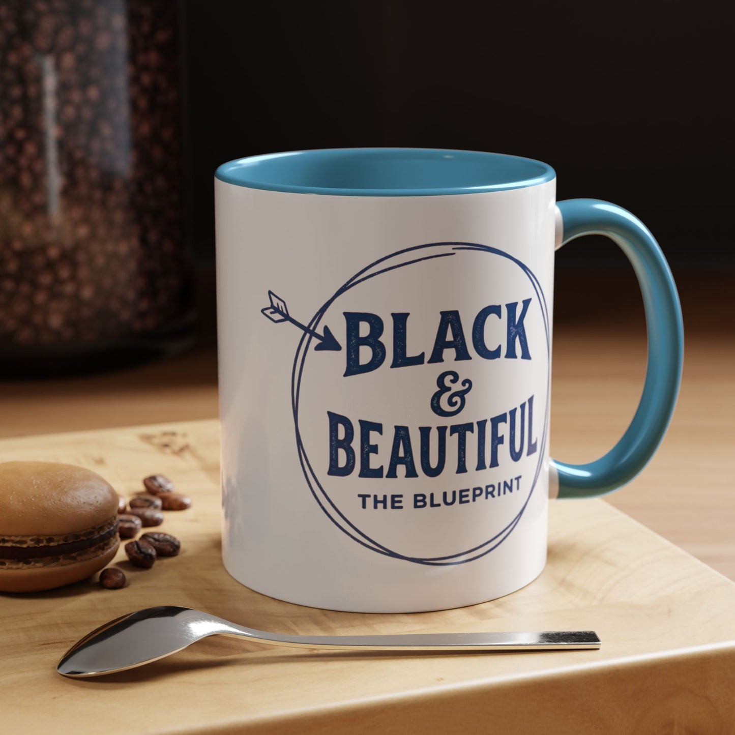 Black & Beautiful: The Blueprint Accent Coffee Mug — Inspirational 11/15oz Ceramic