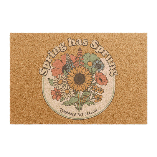 Spring Has Sprung Floral Doormat — Embrace the Season Welcome Mat