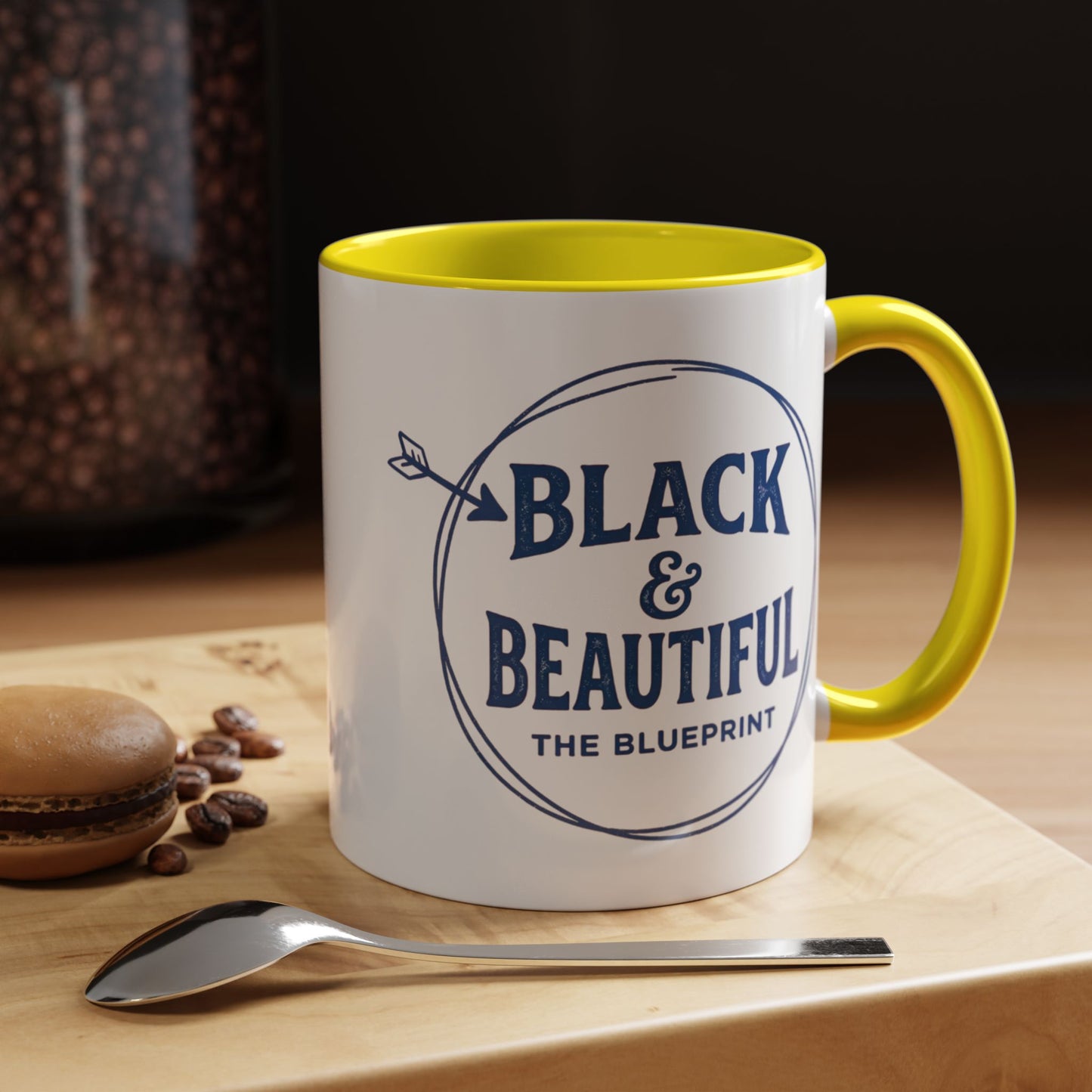 Black & Beautiful: The Blueprint Accent Coffee Mug — Inspirational 11/15oz Ceramic